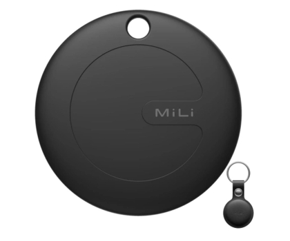 Lokalizator i komunikator MiLi MiTag czarny dla iPhone + czarne etui